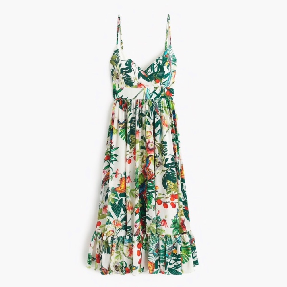 J Crew Ratti Into the Wild Print Floral Maxi Dress